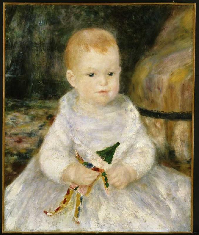 Kind mit einem Clown. à Pierre-Auguste Renoir