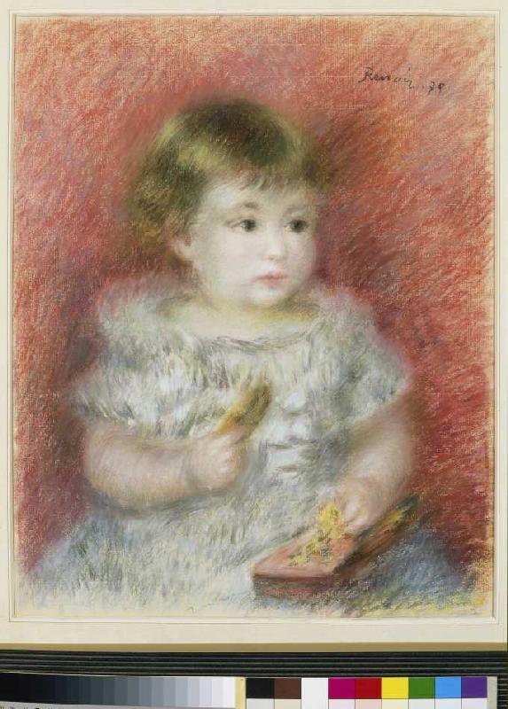 Petite fille avec le jouet à Pierre-Auguste Renoir