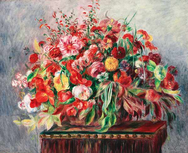 Korb mit Blumen à Pierre-Auguste Renoir