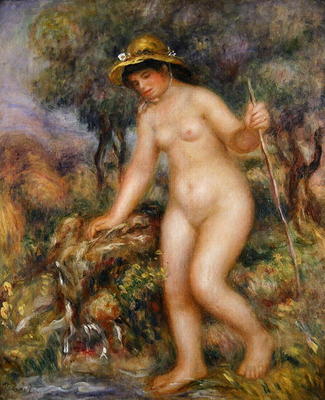 La Source or Gabrielle Nue (oil on canvas) à Pierre-Auguste Renoir
