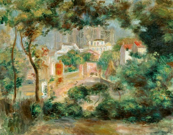 Paysage avec l'vue de Sacré-Coeur à Pierre-Auguste Renoir
