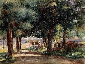 Paysage, chemin sous des arbres à Pierre-Auguste Renoir