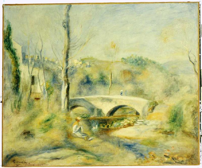 Paysage avec le pont à Pierre-Auguste Renoir
