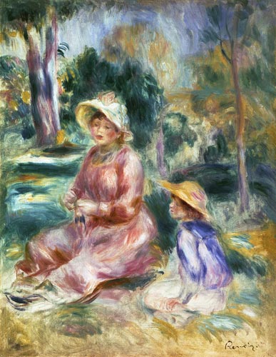 Madame Renoir and her son Pierre à Pierre-Auguste Renoir
