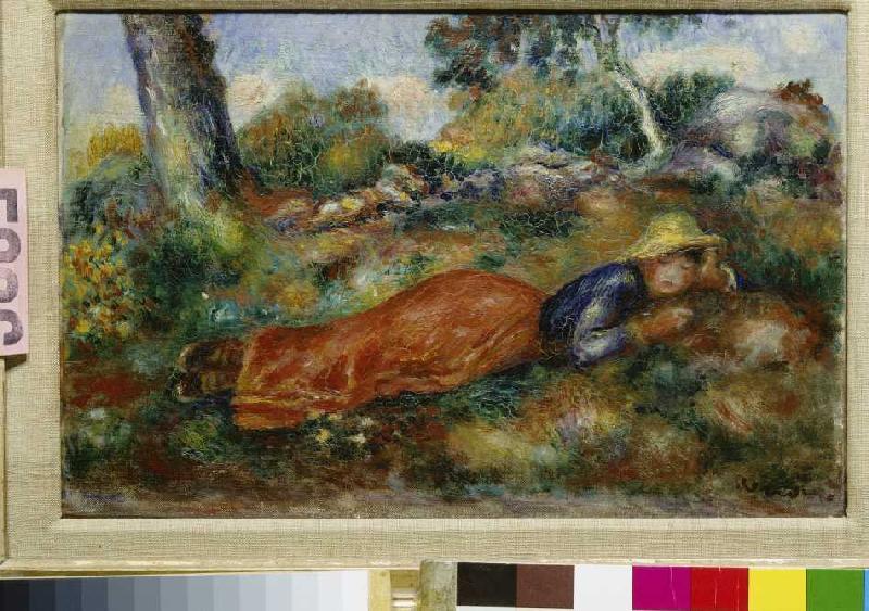 Jeune fille, dans l'ombre reamment. à Pierre-Auguste Renoir