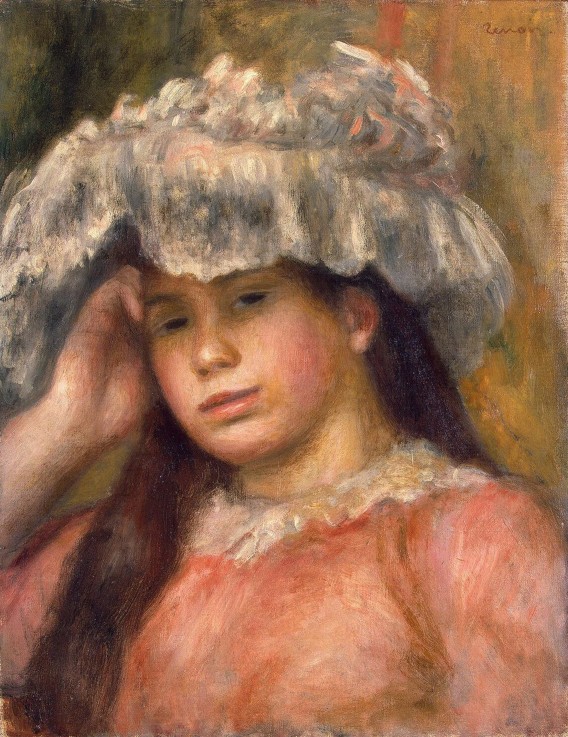 Young Girl in a Hat à Pierre-Auguste Renoir