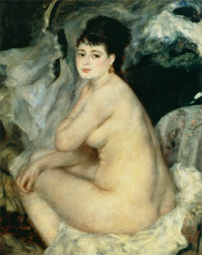 Nude, or Nude Seated on a Sofa à Pierre-Auguste Renoir