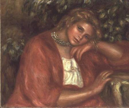 Pensive Young Woman à Pierre-Auguste Renoir