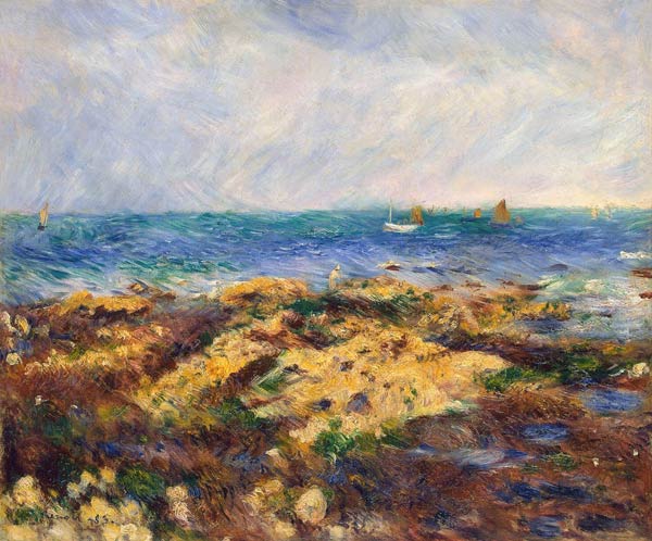 Low Tide at Yport à Pierre-Auguste Renoir