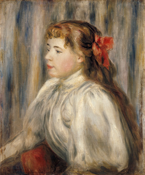 Portrait d'une jeune fille à Pierre-Auguste Renoir