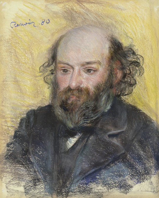 Portrait of Paul Cézanne (1839-1906) à Pierre-Auguste Renoir