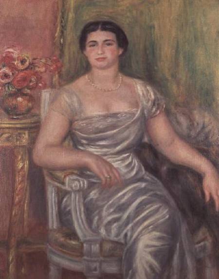 Portrait of the poetess Alice Valliere-Merzbach à Pierre-Auguste Renoir