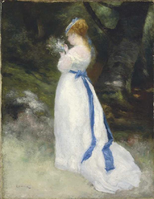 Portrait von Lise (Lise mit einem Feldblumenstrauß) à Pierre-Auguste Renoir