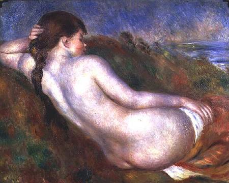 Reclining nude in a landscape à Pierre-Auguste Renoir