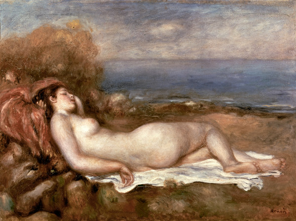 Renoir / Baigneuse chouchee au bord ... à Pierre-Auguste Renoir