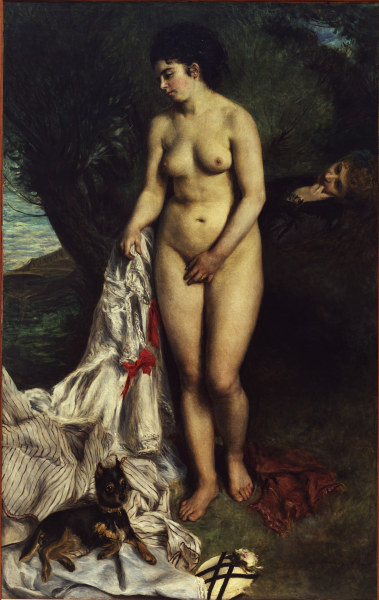 Renoir / Bather with a pinscher / 1870 à Pierre-Auguste Renoir