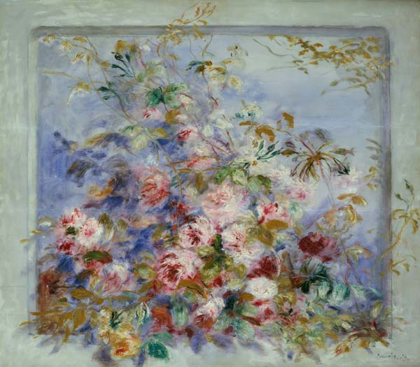 Rosen in einem Fenster à Pierre-Auguste Renoir