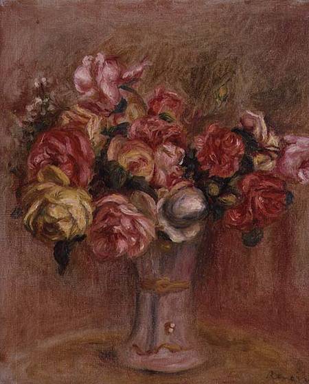 Roses in a Sevres vase à Pierre-Auguste Renoir