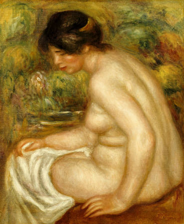 Side View Of A Seated Bather (Gabrielle) à Pierre-Auguste Renoir