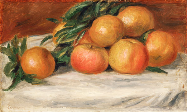 Nature morte aux pommes et oranges à Pierre-Auguste Renoir