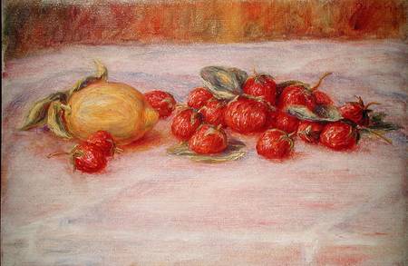 Still Life with Strawberries and Lemon à Pierre-Auguste Renoir