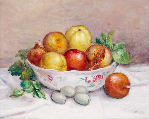 Stillleben mit Granatapfel. à Pierre-Auguste Renoir