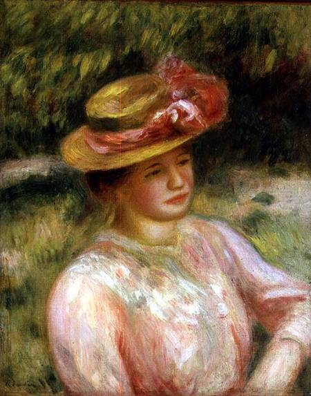The Straw Hat à Pierre-Auguste Renoir