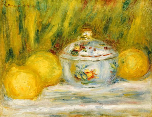 Sugar Bowl And Lemons à Pierre-Auguste Renoir