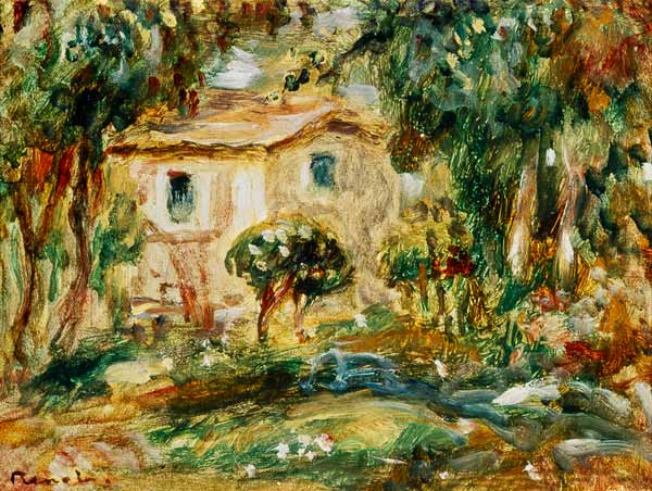 terrain de jardinage avec la maison. à Pierre-Auguste Renoir