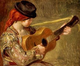 Fille avec une guitare