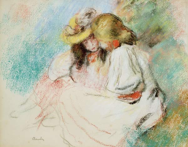 Renoir / Two reading girls / c.1890 à Pierre-Auguste Renoir