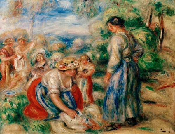 A.Renoir, Wäscherinnen à Pierre-Auguste Renoir