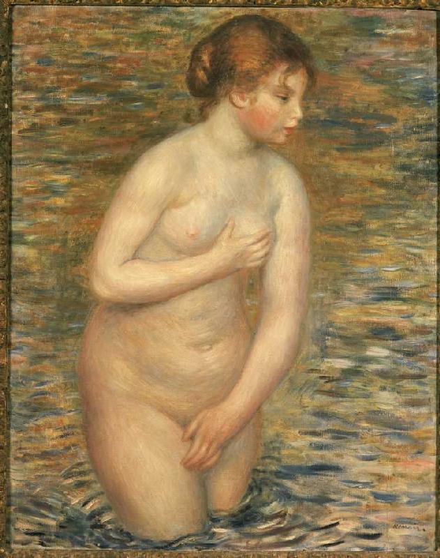 nu féminin dans l'eau à Pierre-Auguste Renoir