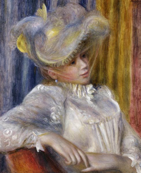 Woman with a Hat (Femme au chapeau) à Pierre-Auguste Renoir