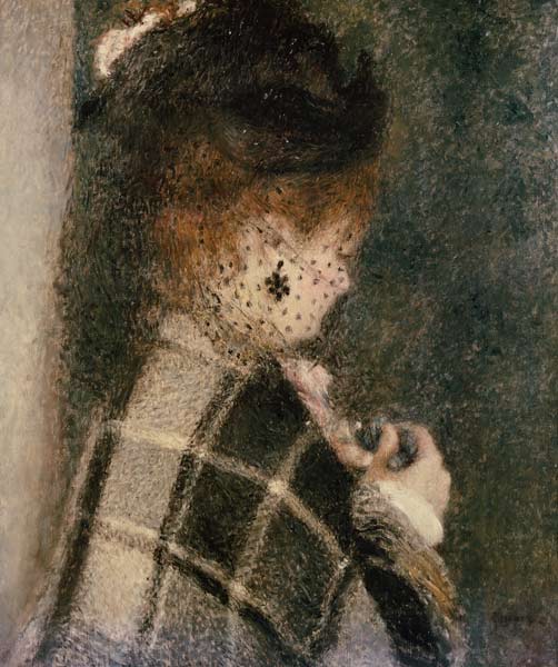 Young Woman with a Small Veil à Pierre-Auguste Renoir
