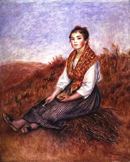 Woman with a bundle of firewood à Pierre-Auguste Renoir