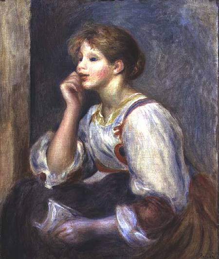 Woman with a letter à Pierre-Auguste Renoir