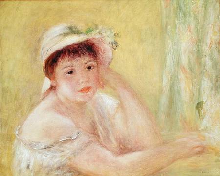 Woman in a Straw Hat à Pierre-Auguste Renoir