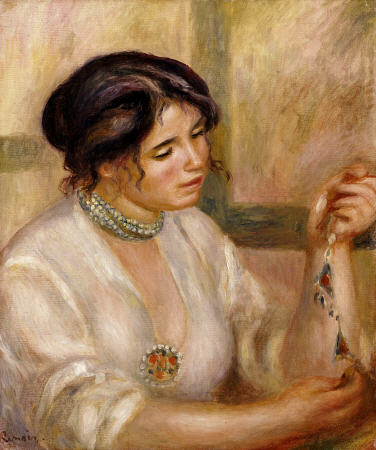 Woman With A Collar à Pierre-Auguste Renoir