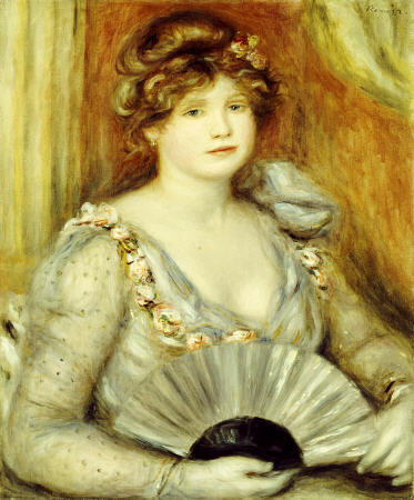 Woman With A Fan à Pierre-Auguste Renoir