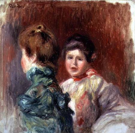 Two Women's Heads à Pierre-Auguste Renoir