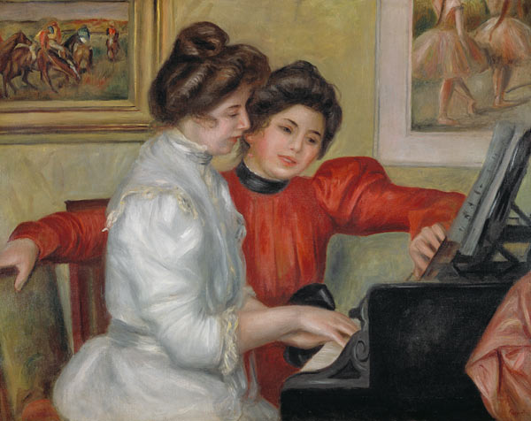 Yvonne et Christine Lerolle au piano à Pierre-Auguste Renoir