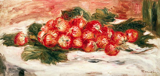 Strawberries on a White Tablecloth à Pierre-Auguste Renoir
