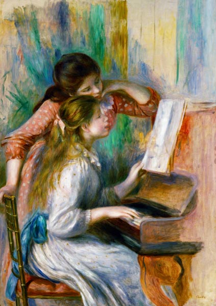 Young Girls at the Piano à Pierre-Auguste Renoir