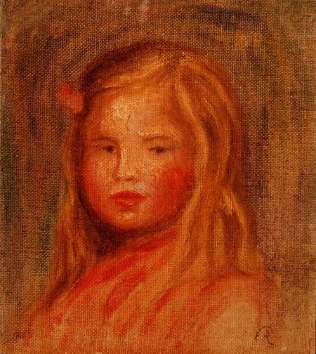 Young Girl with Long Hair à Pierre-Auguste Renoir