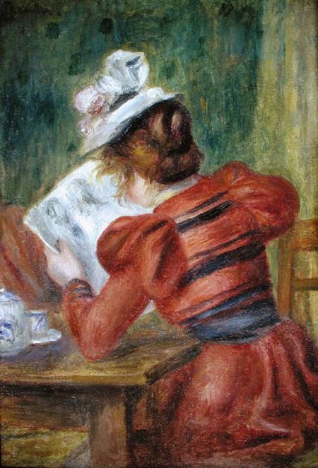 Young Girl Reading à Pierre-Auguste Renoir