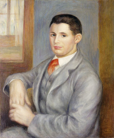 Young Man with a Red Tie à Pierre-Auguste Renoir