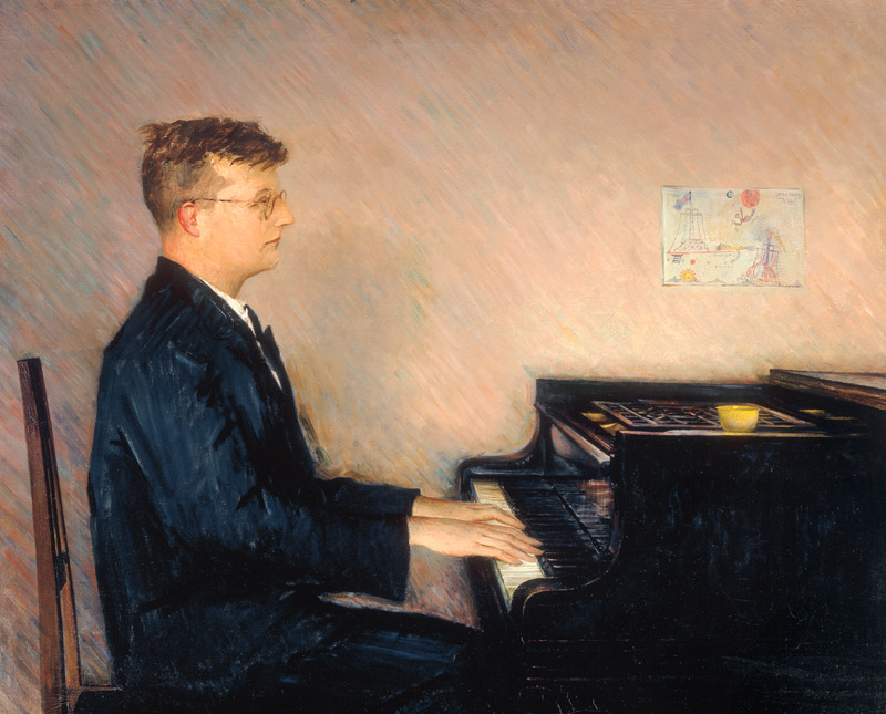 Portrait of the composer Dimitri Shostakovich à Pierre Bonnard