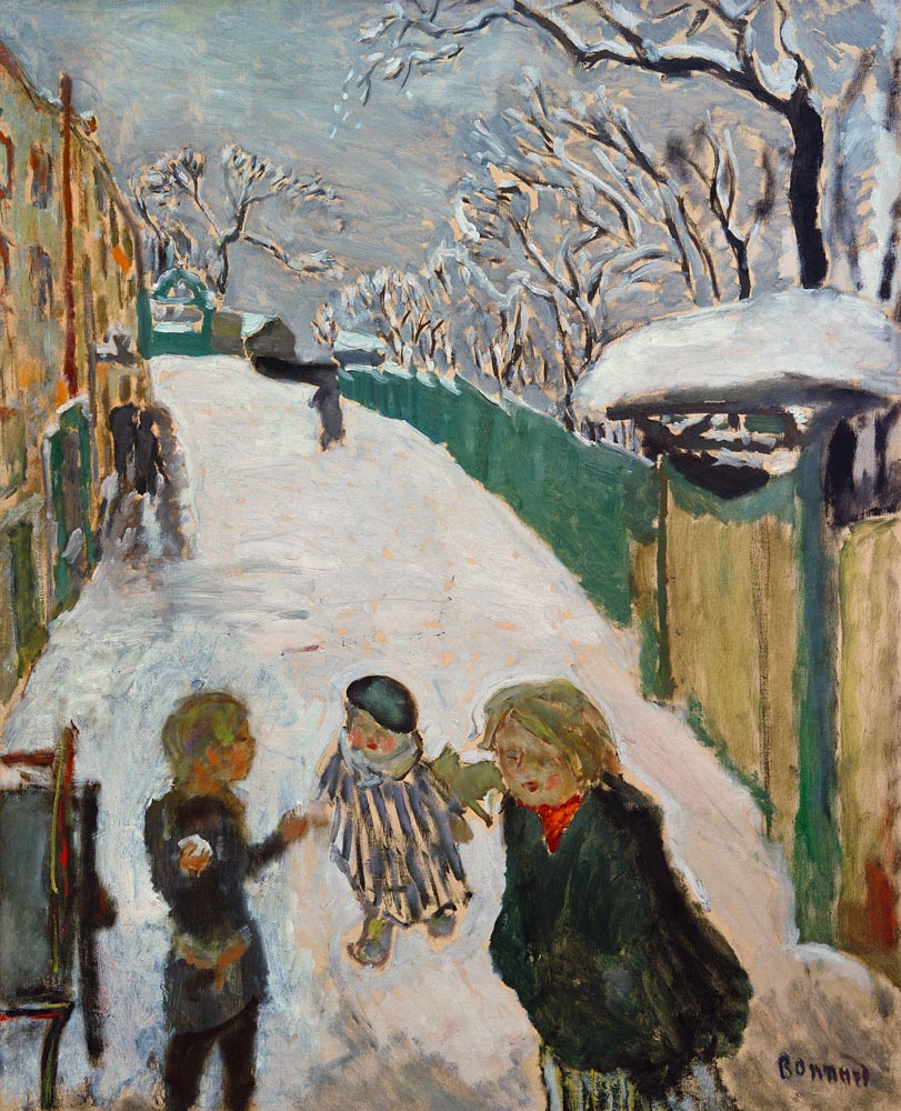 Children Playing in the Snow / The Street à Pierre Bonnard