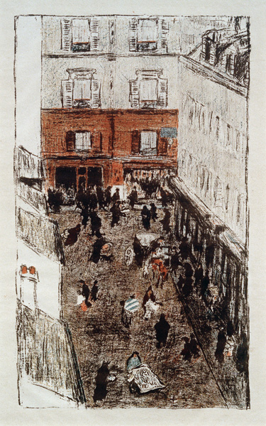 Coin de rue, vue d’en haut à Pierre Bonnard